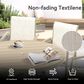 Hearth and Haven 5-Pieces Outdoor Dining Set with Stackable Chairs and Round Table in Sandstone, , large