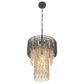 Creative Coop Marin 3-Tier Ombre Beaded Wood Chandelier in Black, , large