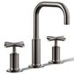 Kohler Purist Widespread Bathroom Sink Faucet with Cross Handles and High Gooseneck Spout in Vibrant Titanium, , large