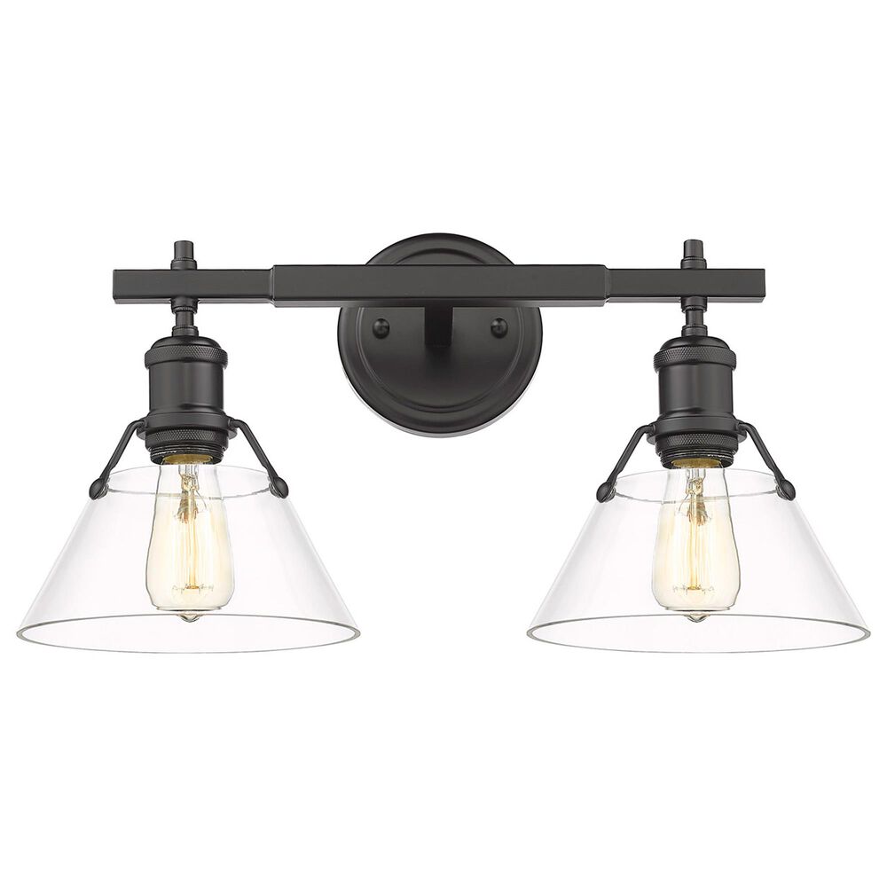 Golden Lighting Orwell 2-Light Bath Vanity in Matte Black, , large