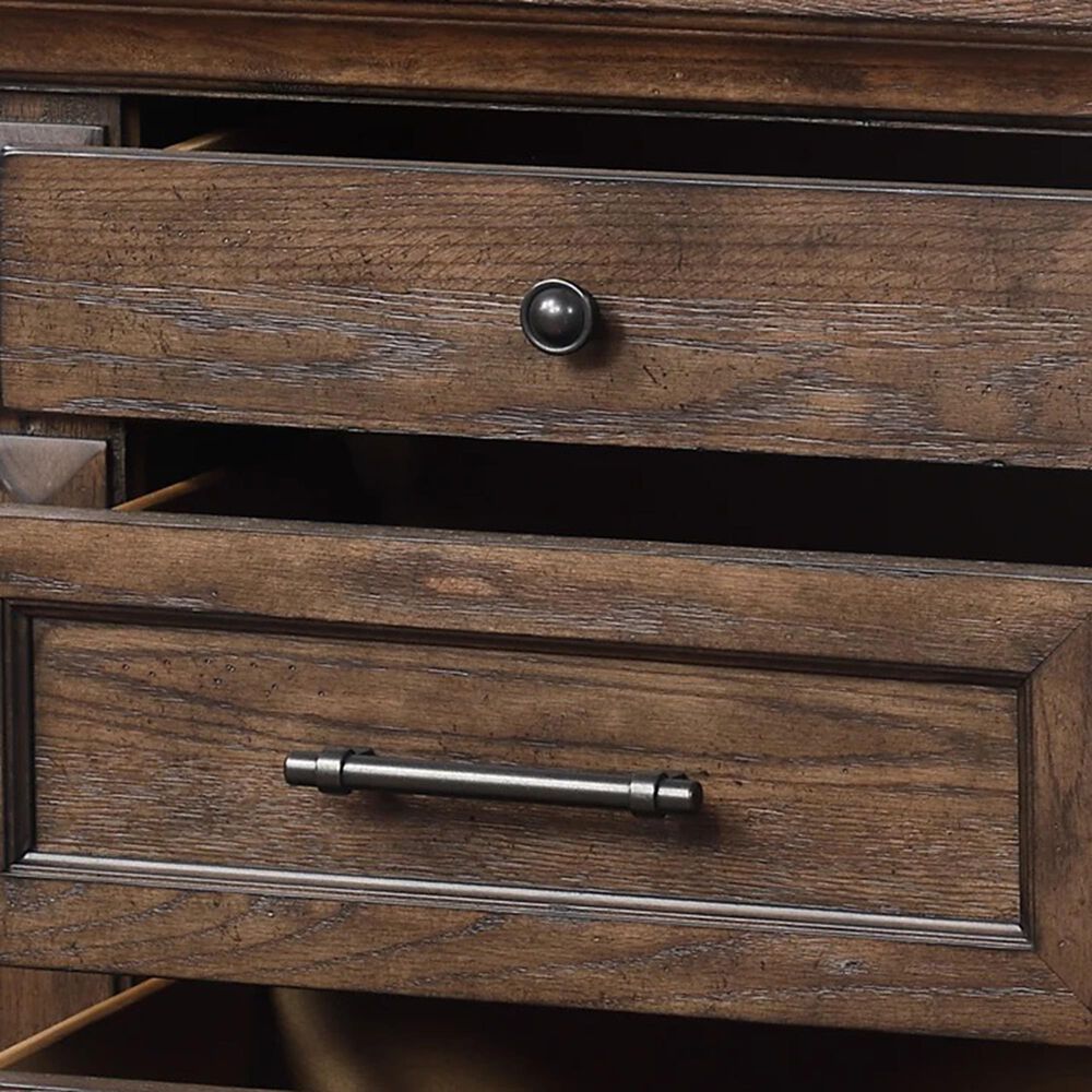 New Heritage Design Mar Vista 3 Drawer Nightstand in Brushed Walnut, , large