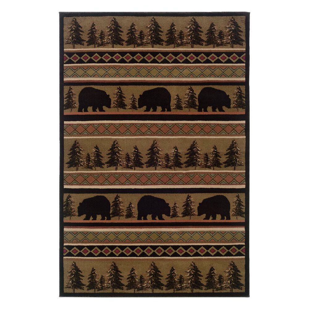 Oriental Weavers Hudson 1066A 1"10" x 3"3" Black Scatter Rug, , large