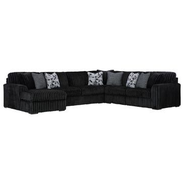 Ashley Midnight-Madness 4-Piece Sectional with Left-Facing Chaise in Onyx, , large