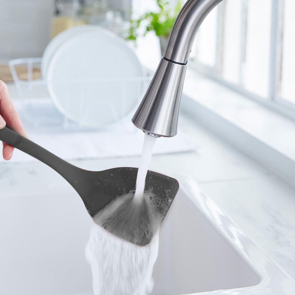 Green Pan Platinum Silicone Solid Turner in Charcoal Grey, , large