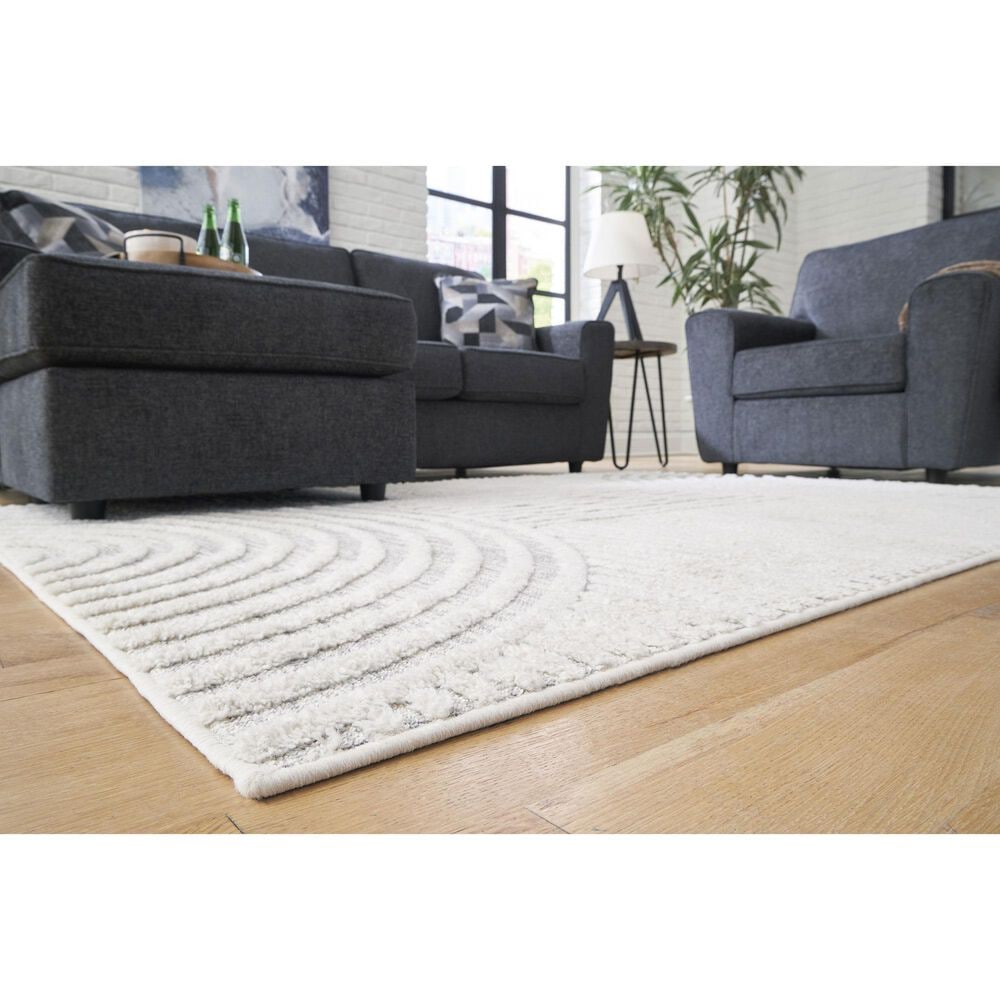 Ashley Lambworth 5&#39;3&quot; x 7&#39; Gray and Cream Area Rug, , large
