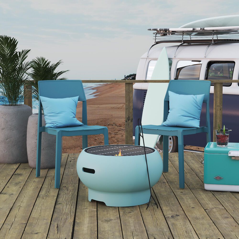 DHP Poolside 27&quot; Fire Pit in Aqua Haze, , large