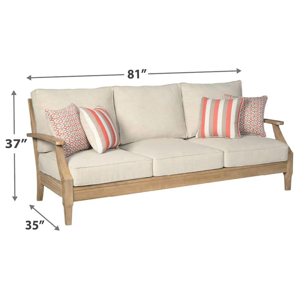 Ashley Clare View 6-Piece Patio Conversation Set in Grayish Brown, , large