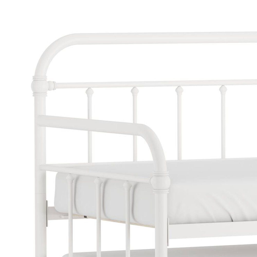 Richlands Furniture Twin Metal Slat Daybed and Trundle in White, , large