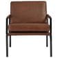 Ashley Puckman Leather Accent Chair in Brown, , large