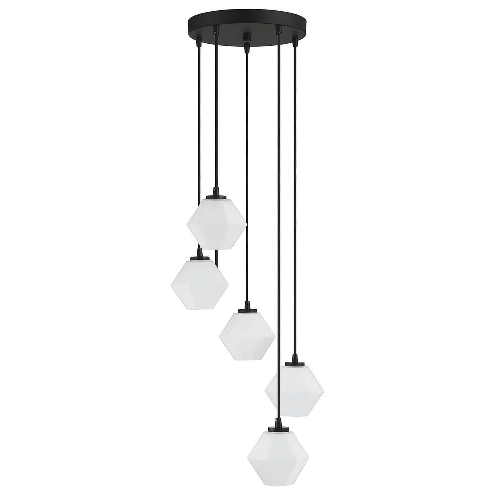 Savoy House 5-Light Chandelier in Matte Black, , large
