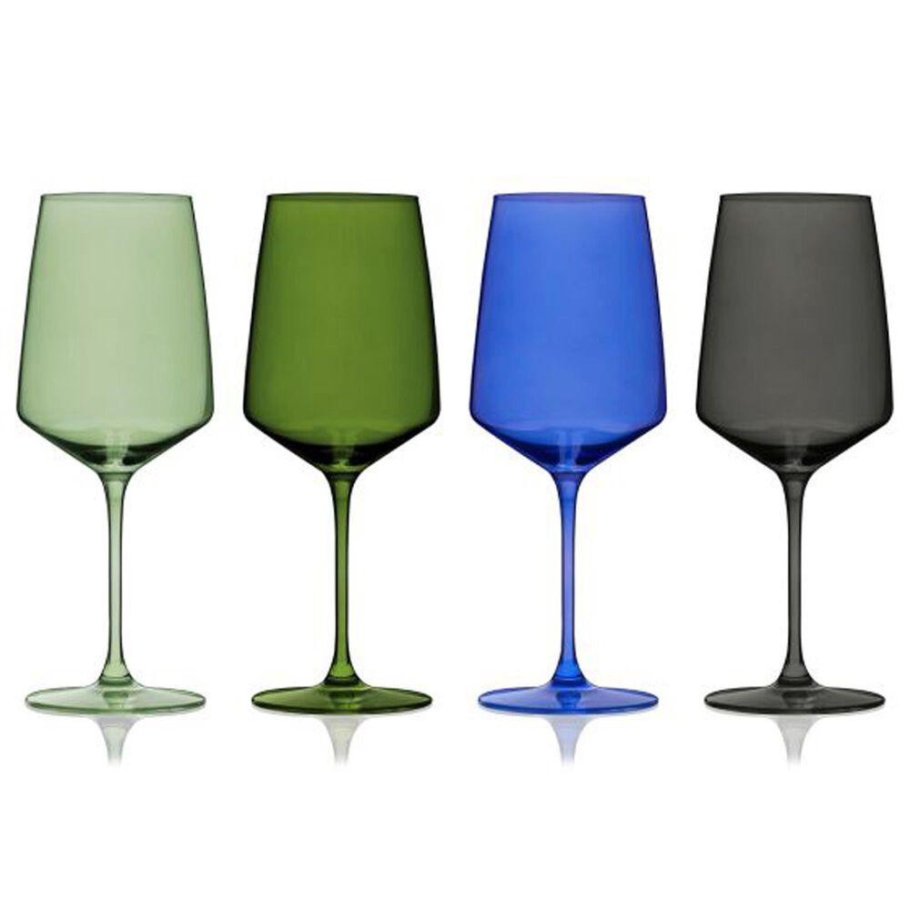 True Brands Reserve Nouveau Crystal Wine Glasses in Seaside &#40;Set of 4&#41;, , large