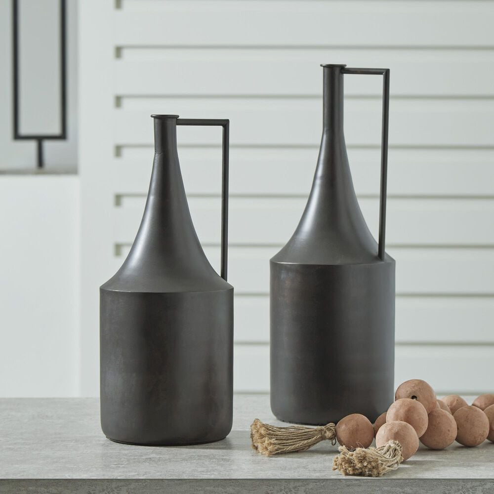 Ashley Zainforth 20&quot; Vase in Distressed Brown, , large
