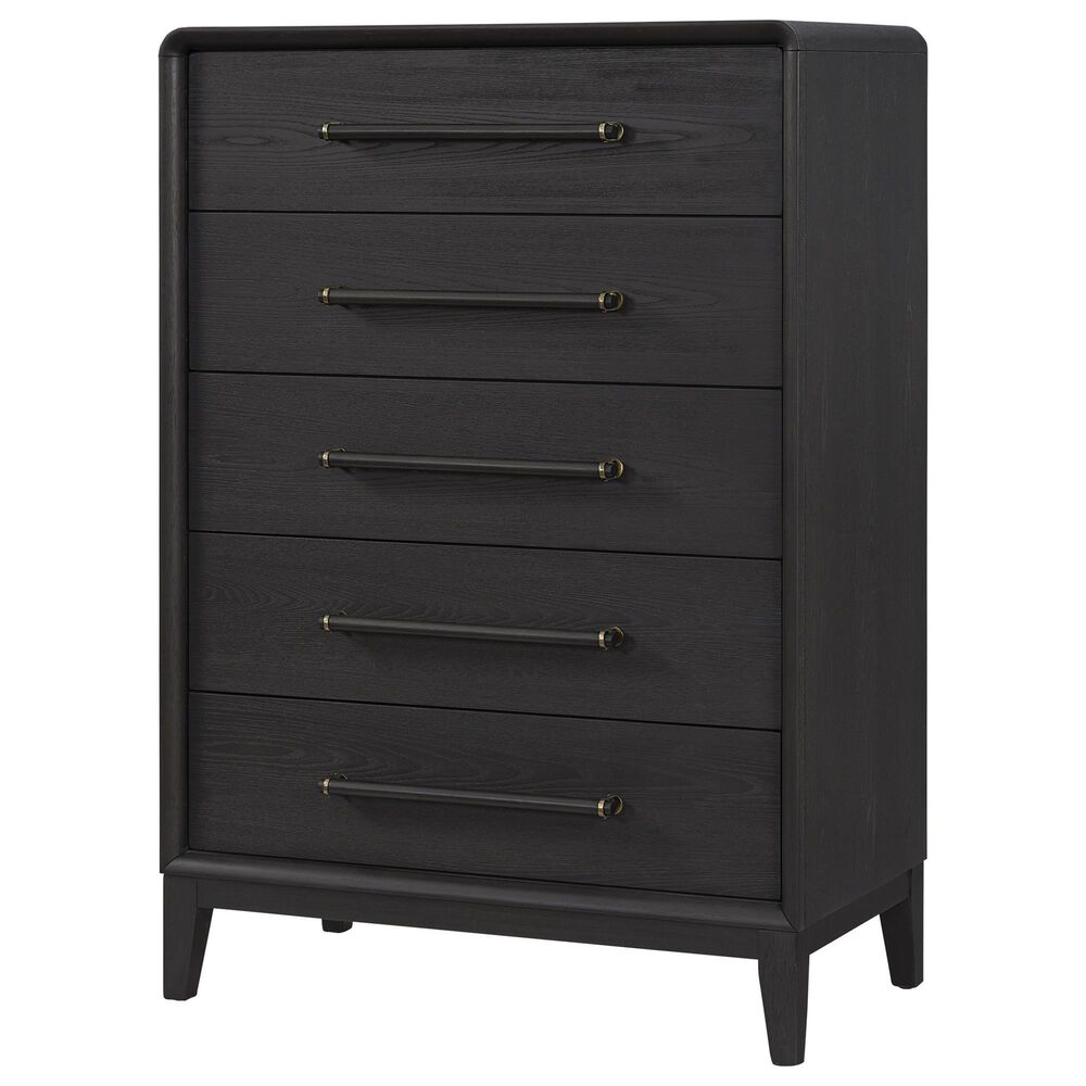 Sterling Timber Elure 5-Drawer Chest with Bar Pulls in Peppercorn, , large
