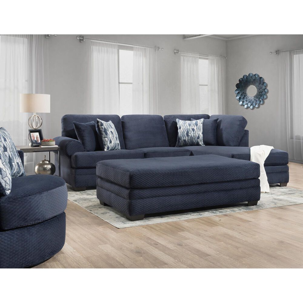 (MUST GO TODAY) Navy Blue Sectional Couch From Rooms To Go