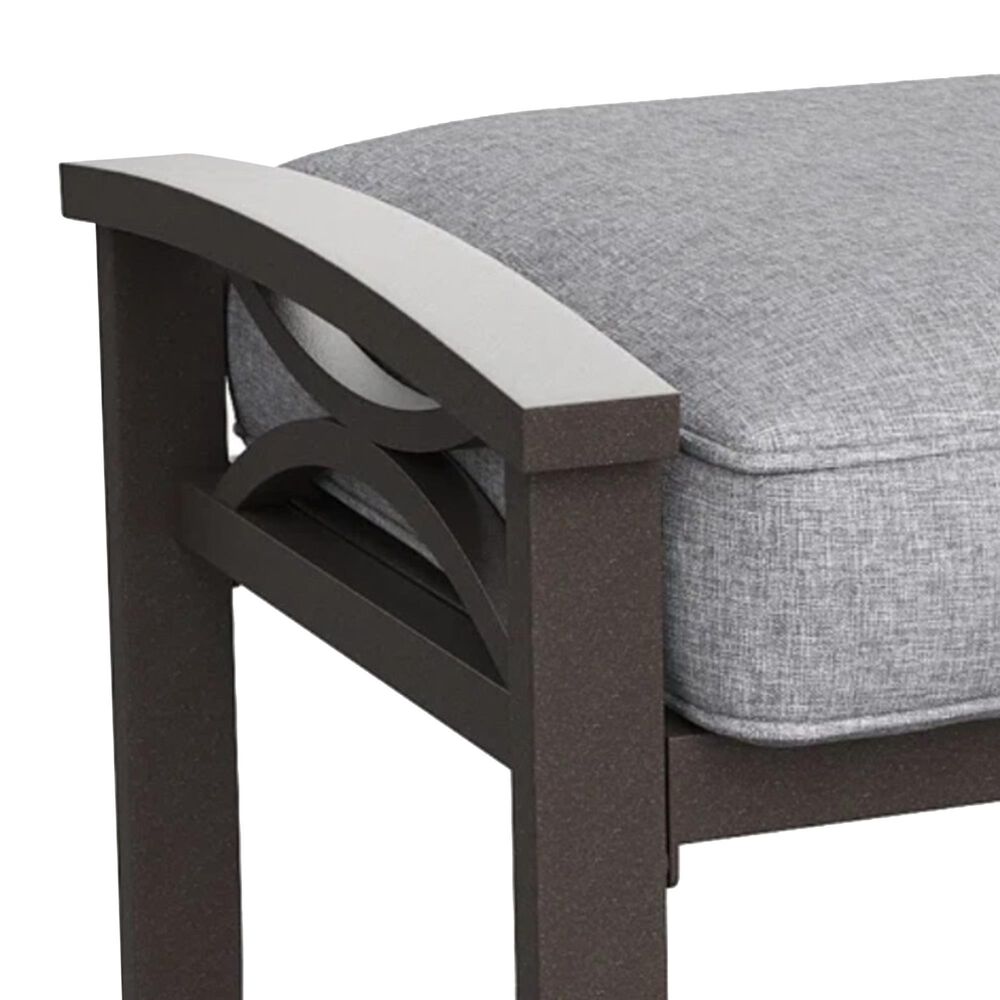 Hearth and Haven 26" Patio Ottoman in Dark Gray (Set of 2), , large