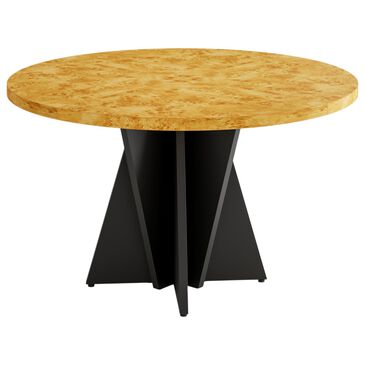 HOMLUX 47.2" Round Dining Table in Yellow - Table Only, , large