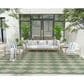 Nourison Positano Geometric Blue and Green 9" x 12" Indoor/Outdoor Area Rug, , large