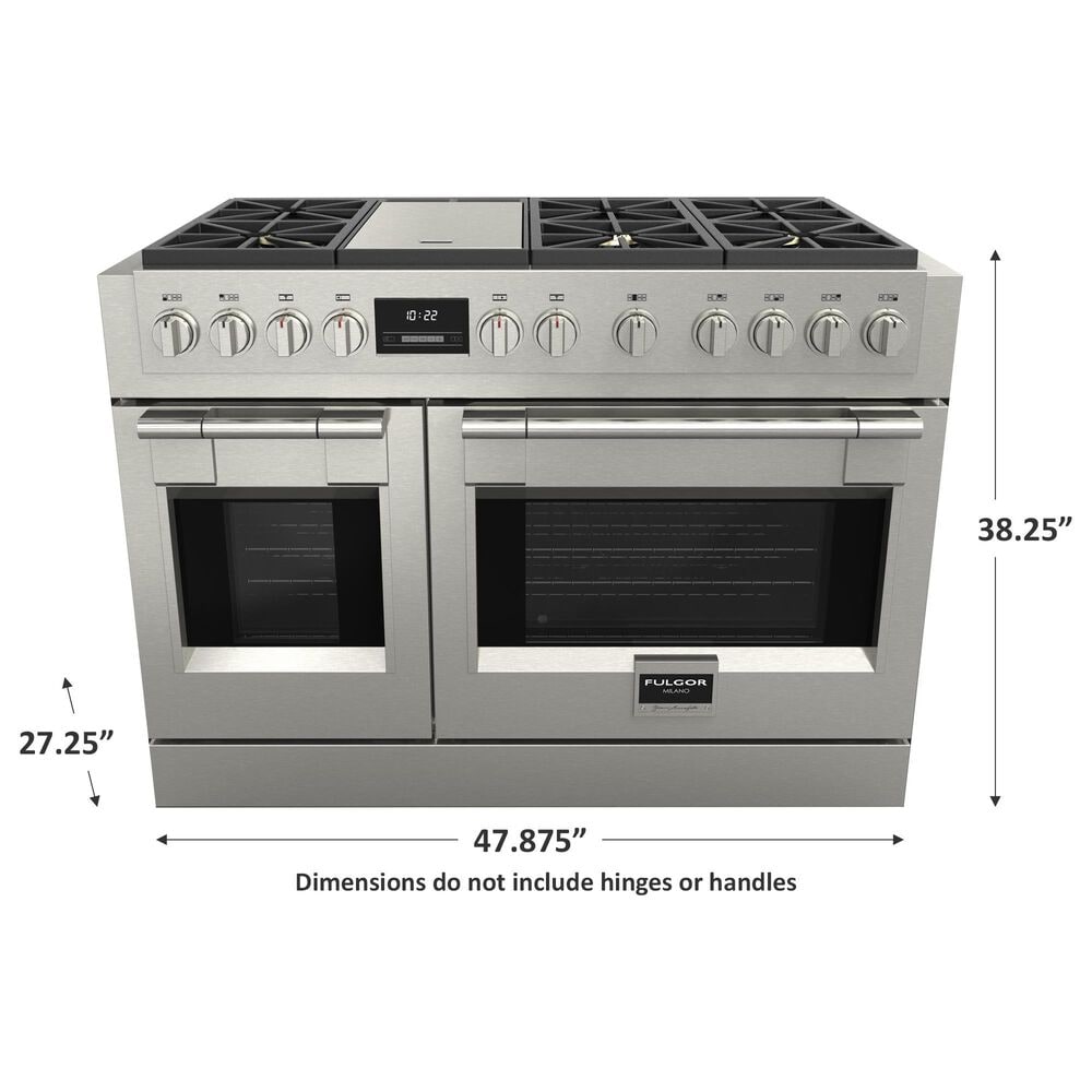 Fulgor Milano Sofia 6.5 Cu. Ft. 48&quot; Professional All Gas Range in Stainless Steel, , large