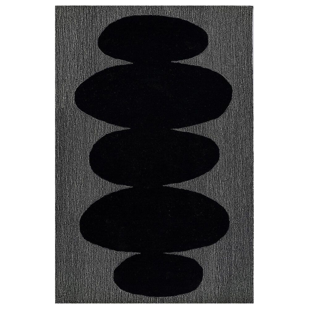 Momeni Simba 2" x 3" Black Area Rug, , large