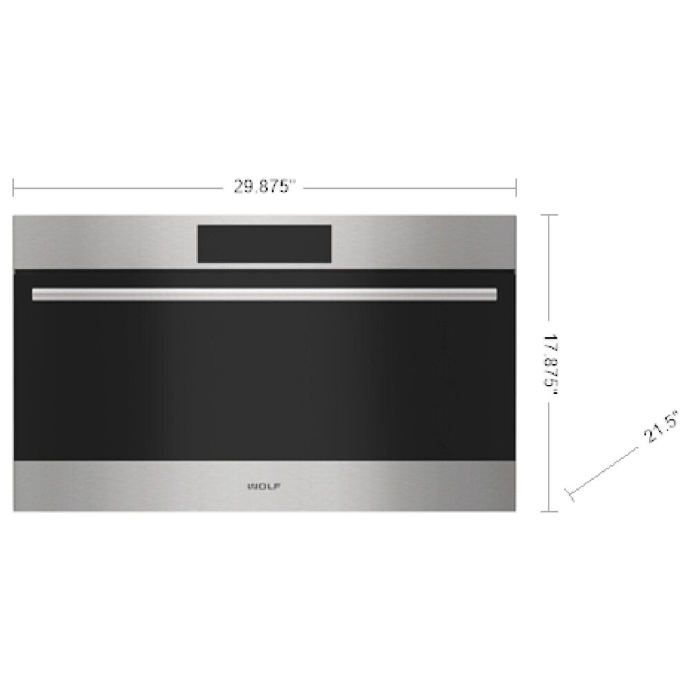 Wolf Appliances 1.6 Cu. Ft. E Series Transitional Drop-Down Door Speed Oven in Stainless Steel, , large