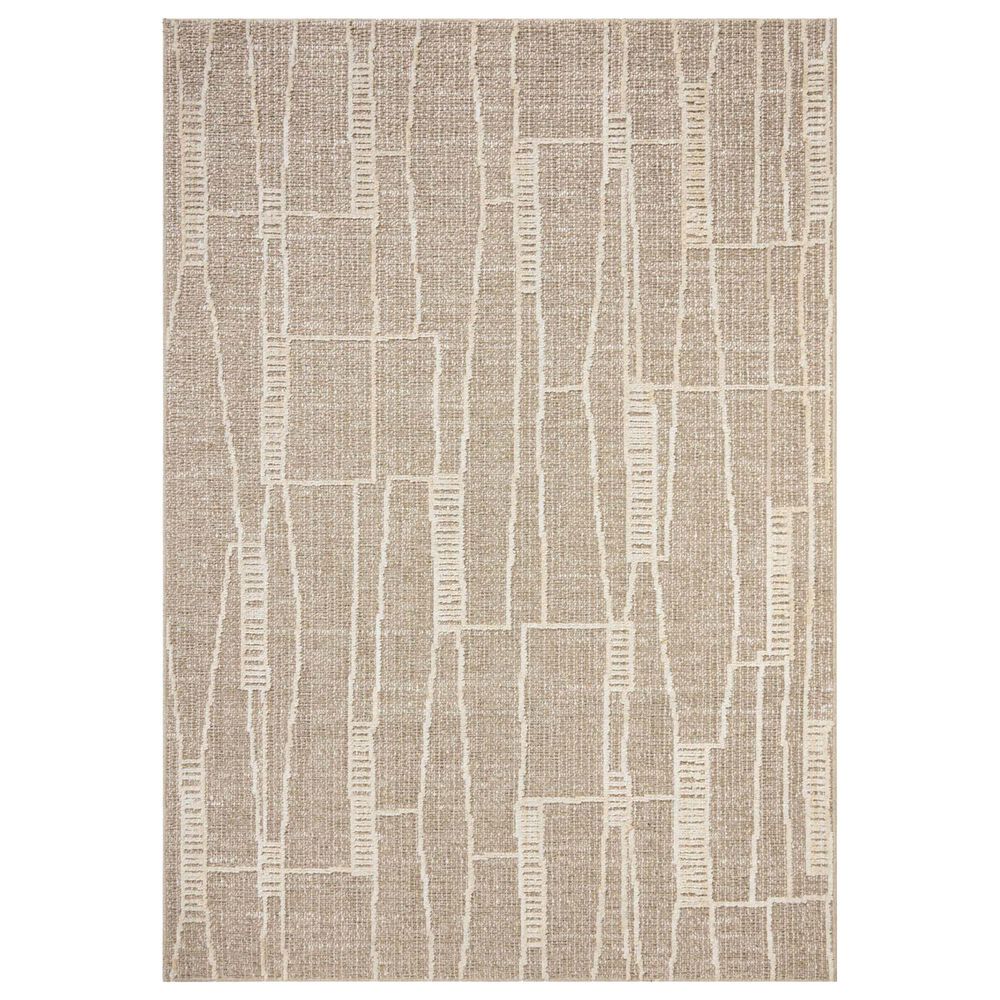 Amber Lewis x Loloi Bexley Mushroom and Natural 11"6" x 15" Area Rug, , large