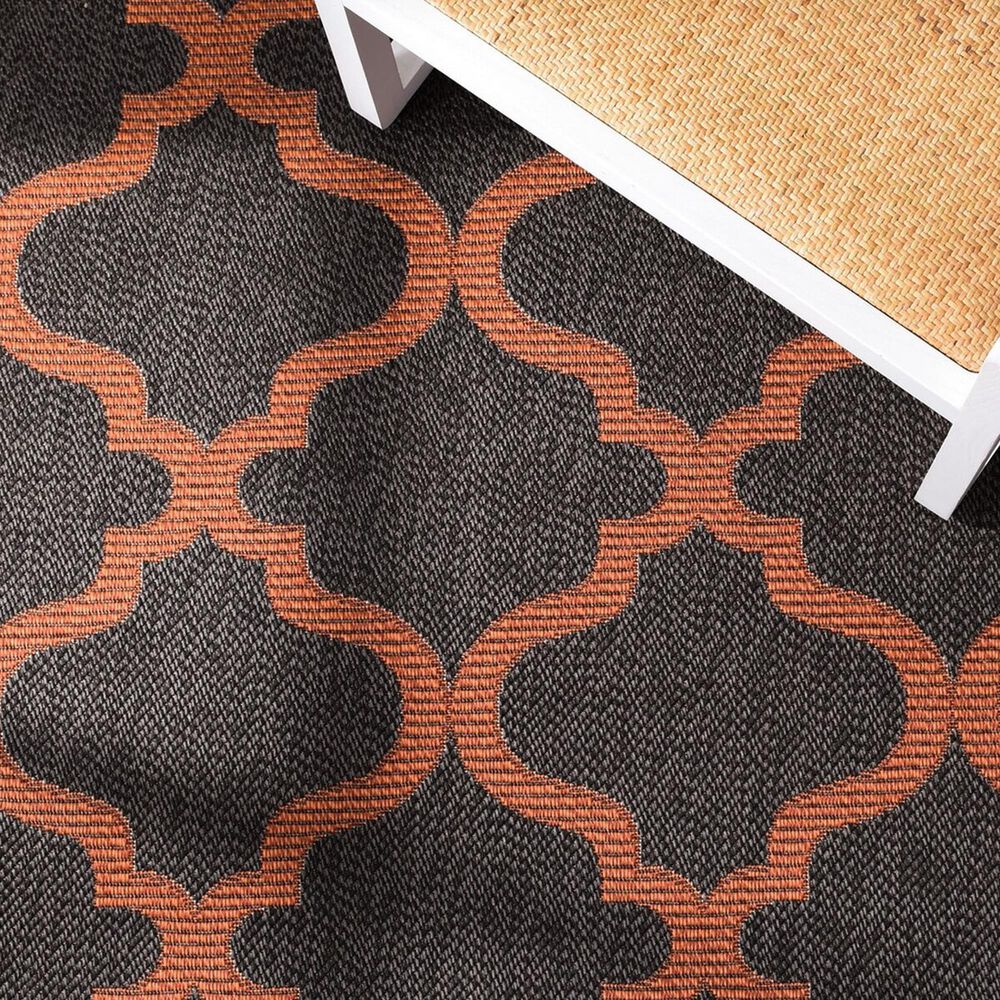 Safavieh Bermuda 8&#39; x 10&#39; Charcoal and Rust Indoor/Outdoor Area Performance Rug, , large