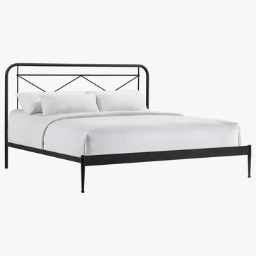 Hawthorne Furniture Vintage King Metal Panel Bed in Matte, , large