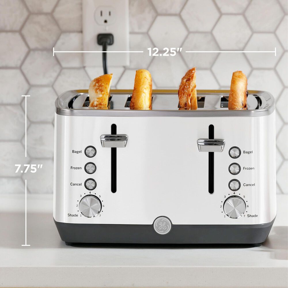 GE Appliances 4-Slice Toaster in White, , large