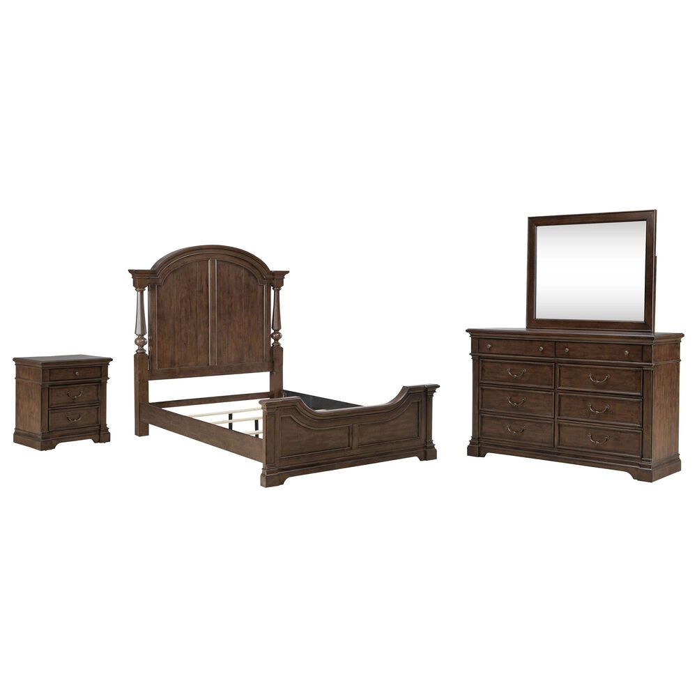 Liberty Furniture Arden Road 4-Piece Queen Bedroom Set in Satin Cherry, , large