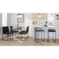 LumiSource Fuji Side Chair with Black Faux Leather Cushion in Black (Set of 2), , large