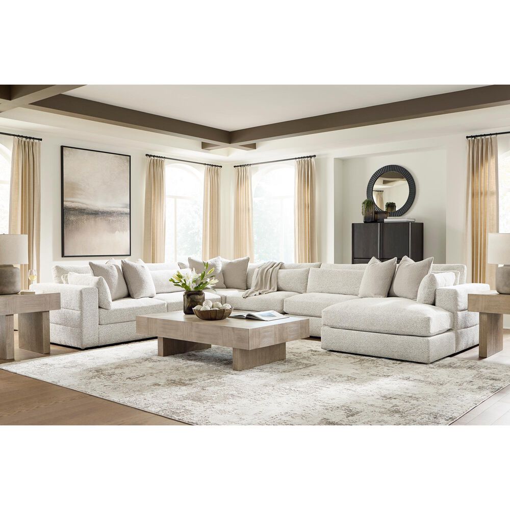 Ashley Ashbourne Estate 6-Piece U-Shaped Sectional with Right-Facing Chaise in Snowstone, , large