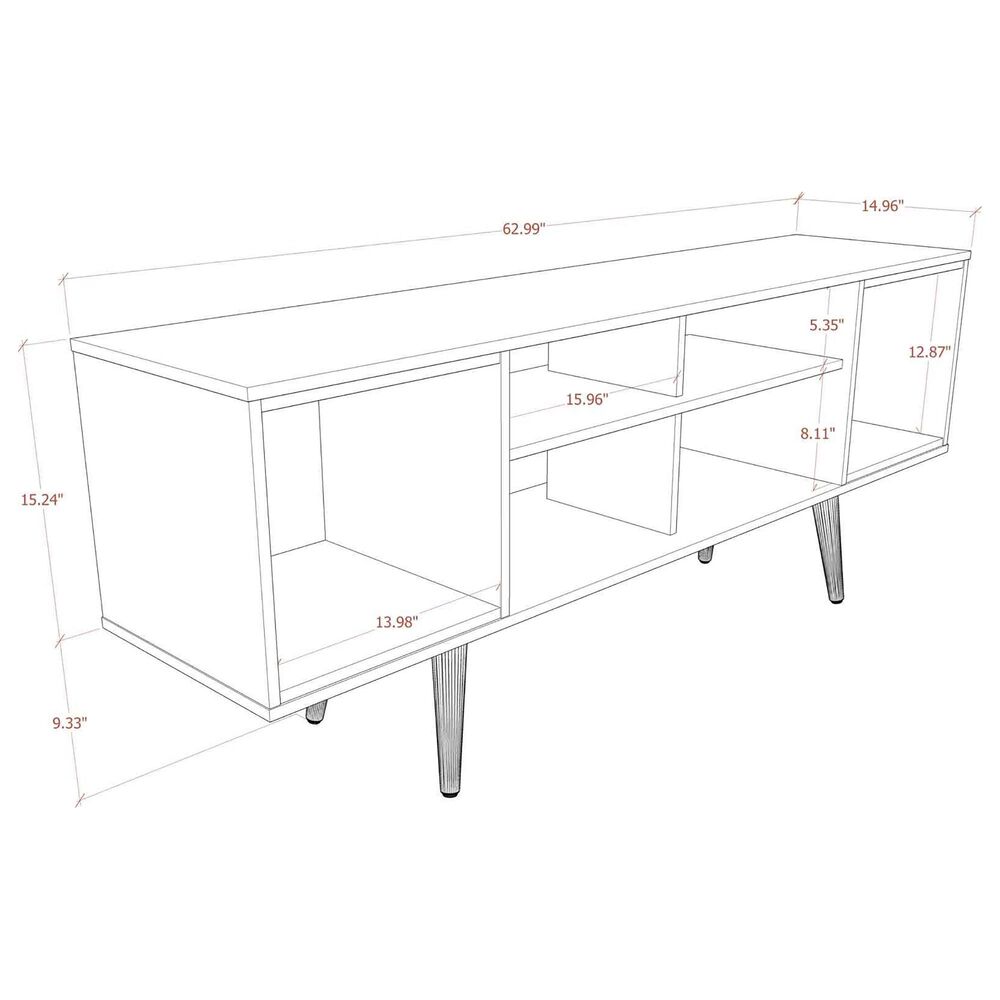 Dayton Theodore 62.99&quot; TV Stand in Black/Cinnamon, , large