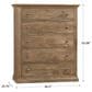 Viceray Collections Carlisle 5-Drawer Chest in Warm Natural, , large