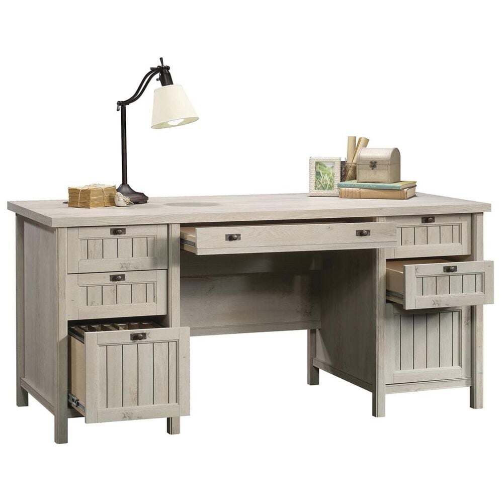 Sauder Costa Executive Desk in Chalked Chestnut, , large