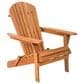 Furniture of America Raye Folding Patio Adirondack Chair in Natural, , large