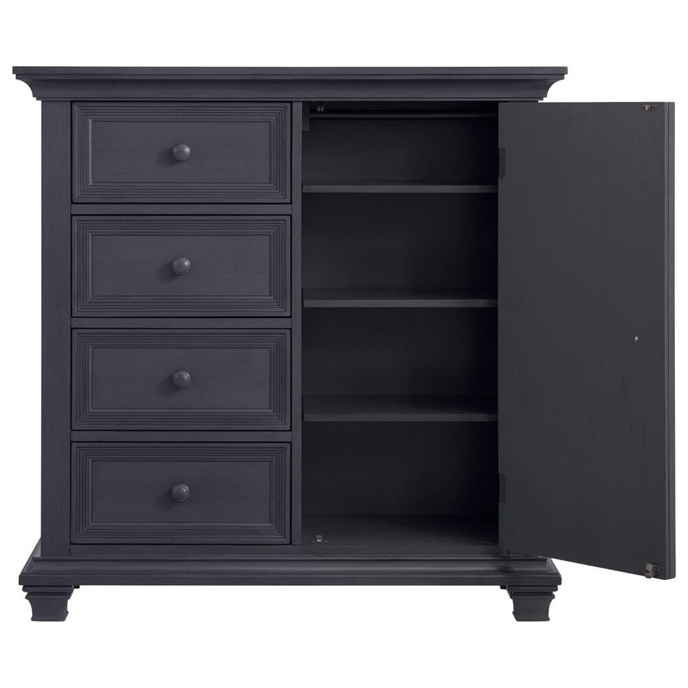 Oxford Baby Weston 4 Drawer 4 Shelf 1 Door Chifferobe in Midnight Slate, , large