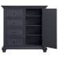 Oxford Baby Weston 4 Drawer 4 Shelf 1 Door Chifferobe in Midnight Slate, , large