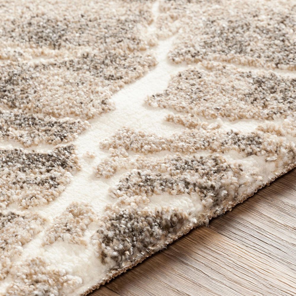 Surya Tuscany TUS-2300 White, Light Beige and Dark Brown 7&#39;10&quot; Square Area Rug, , large
