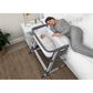 Delta Simmons Kids Dream Bedside Baby Bassinet in Grey Tweed, , large