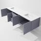 Lexora Home Geneva 80" Double Bathroom Vanity in Dark Grey with 2 cm White Quartz Top and Rectangular Sinks, , large