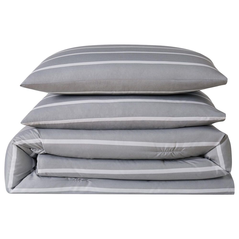 Pem America Truly Soft Maddow 3-Piece Full/Queen Duvet Set in Grey, , large