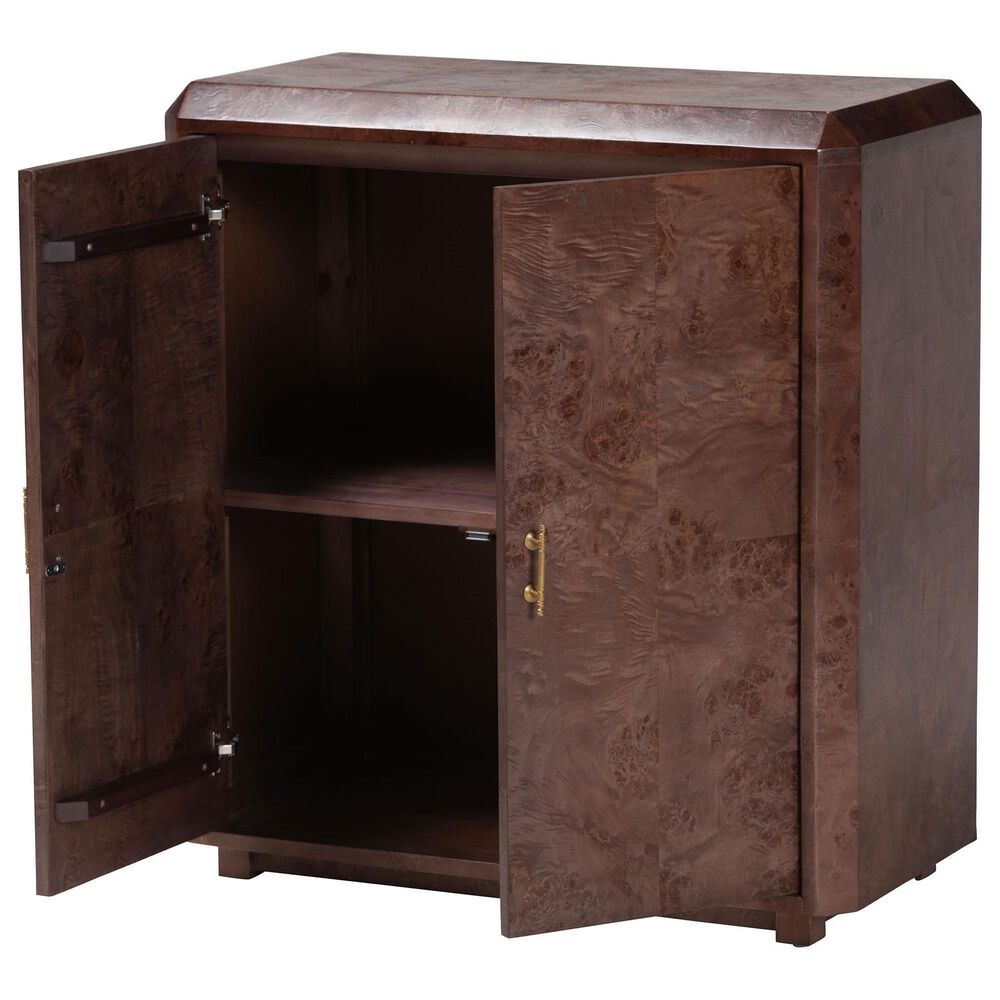 Baxton Studio Valora Storage Cabinet in Dark Walnut Brown, , large