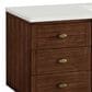 James Martin Vanities Amberly 60" Single Bathroom Vanity in Mid-Century Walnut with 3 cm Lime Delight Quartz Top and Rectangular Sink, , large
