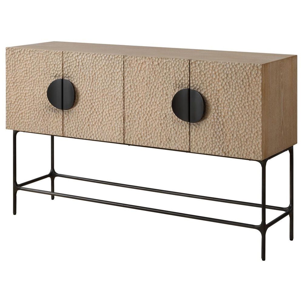 Uttermost Lunar 4-Door Cabinet in White and Black, , large