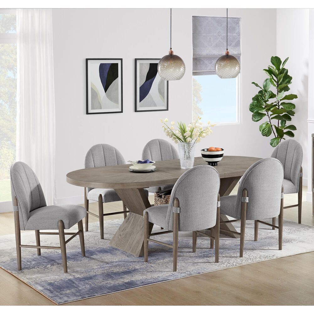 Davis International Dining Table and Chairs in Weathered Gray Oak, , large