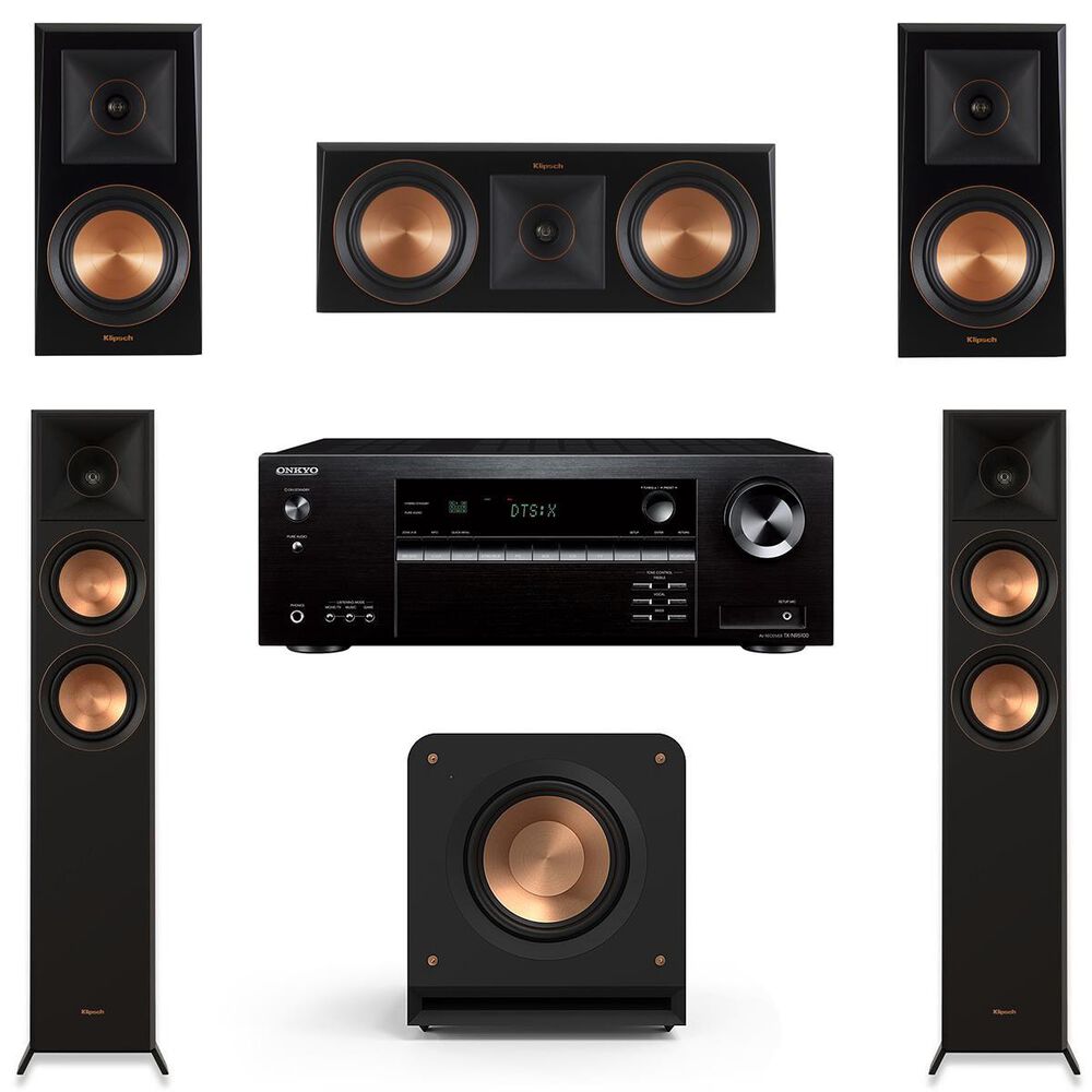 Onkyo Home Theater System Featuring Klipsch Speakers in Black and Ebony, , large