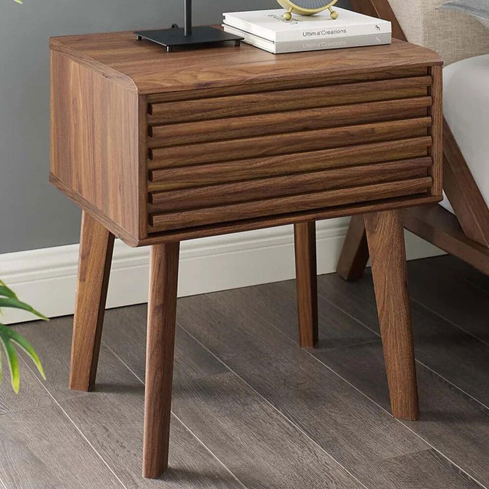 Modway Render End Table in Walnut, , large