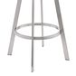 Blue River Chelsea 26" Swivel Counter Stool with Gray Cushion in Brushed Stainless Steel, , large