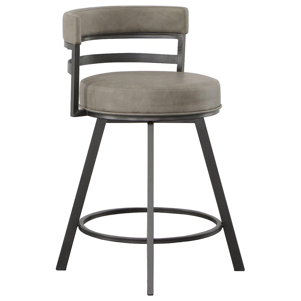Steve Silver Gene Swivel Counter Stool in Charcoal, , large