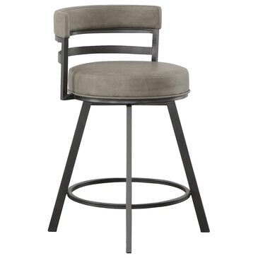 Steve Silver Gene Swivel Counter Stool in Charcoal, , large